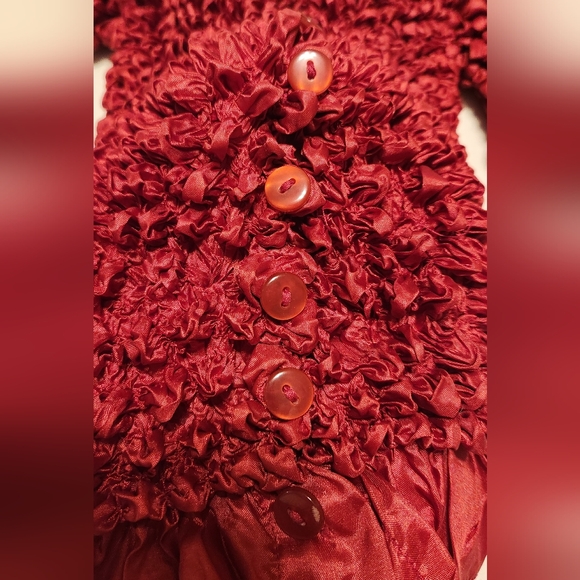 NWOT Vintage Magic Bubble Popcorn Crinkle top and cardigan (OS) - Picture 3 of 5